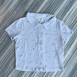 Cotton On Blue Floral Button Uo Shirt